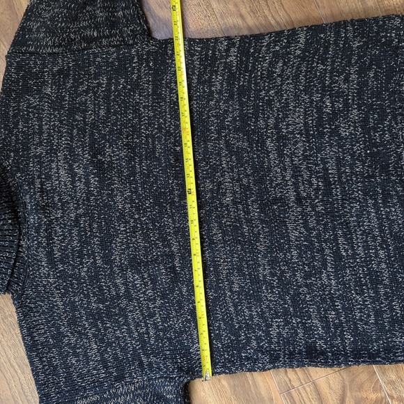 Silk/Cotton Turtleneck Black Knit Sweater - Picture 8 of 8